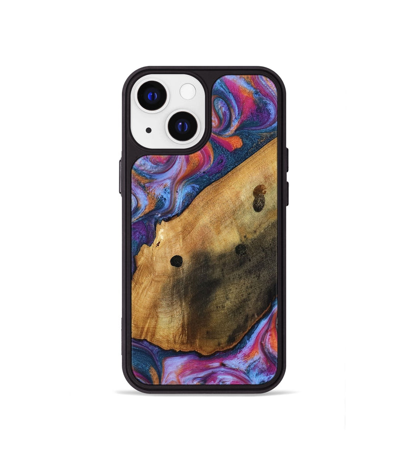 iPhone 13 mini Wood Phone Case - Tamia (Blue, 818370)