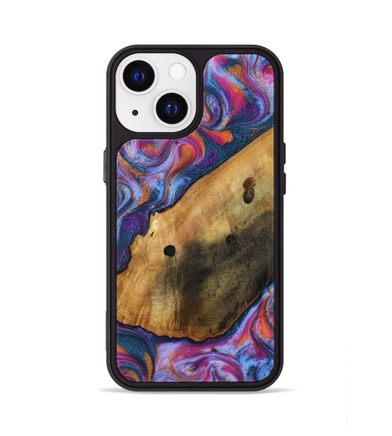 iPhone 13 Wood Phone Case - Tamia (Blue, 818370)
