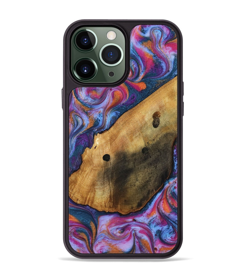 iPhone 13 Pro Max Wood Phone Case - Tamia (Blue, 818370)