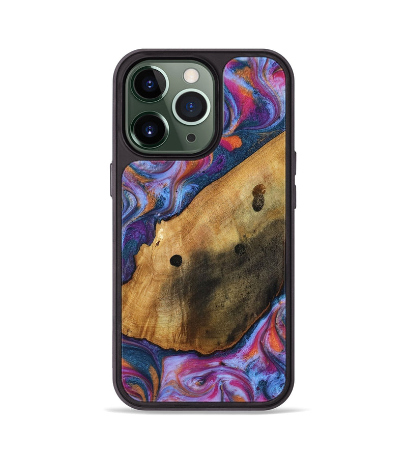 iPhone 13 Pro Wood Phone Case - Tamia (Blue, 818370)