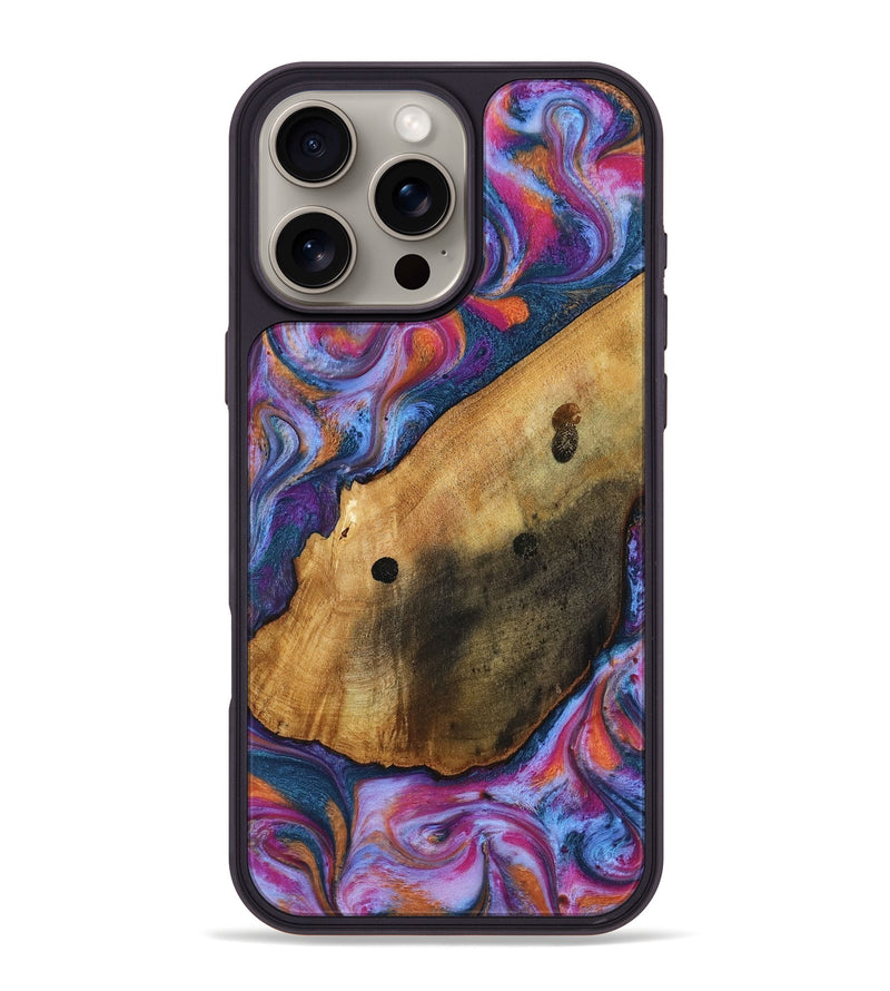 iPhone 16 Pro Max Wood Phone Case - Tamia (Blue, 818370)