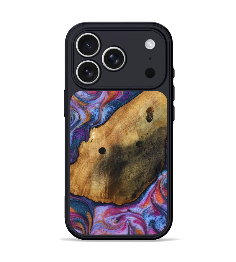 iPhone 17 Pro Wood Phone Case - Tamia (Blue, 818370)