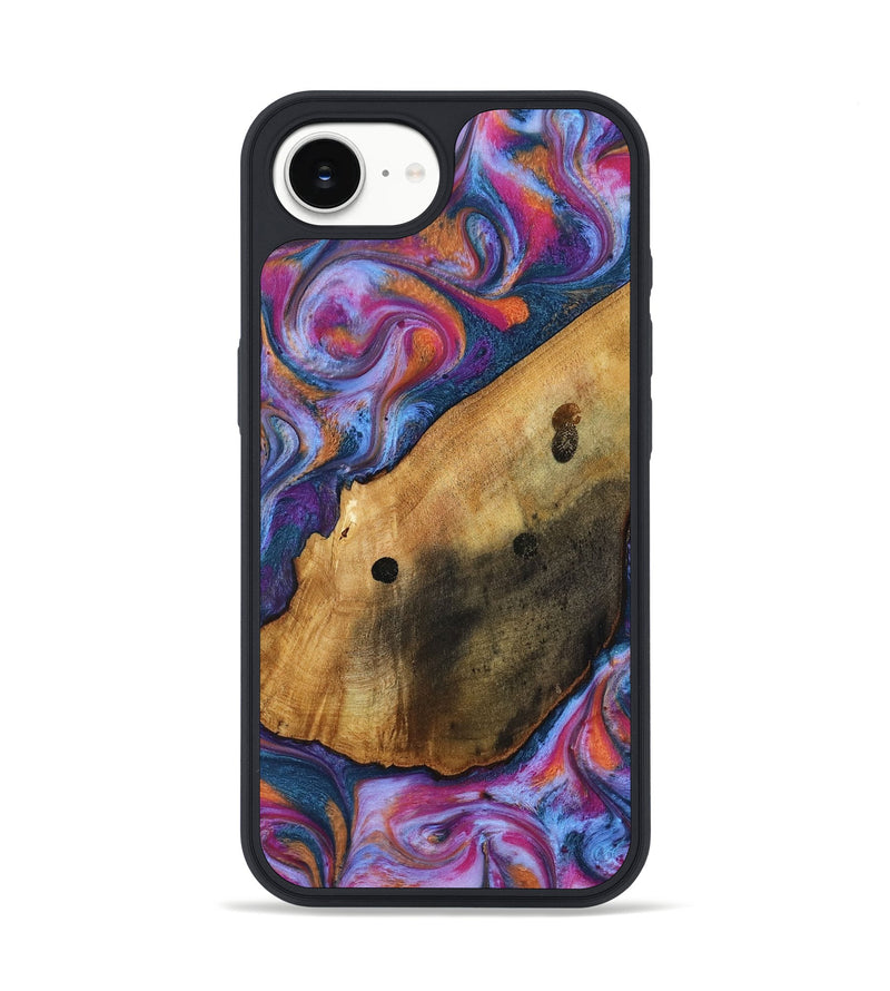 iPhone 17e Wood Phone Case - Tamia (Blue, 818370)