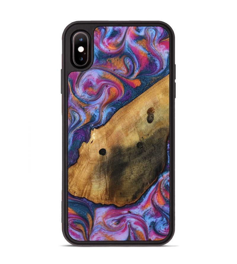 iPhone Xs Max Wood Phone Case - Tamia (Blue, 818370)