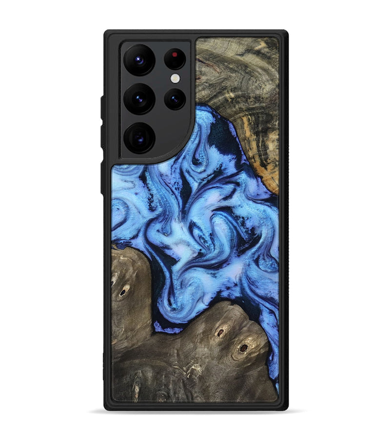 Galaxy S22 Ultra Wood Phone Case - Arleth (Blue, 818373)