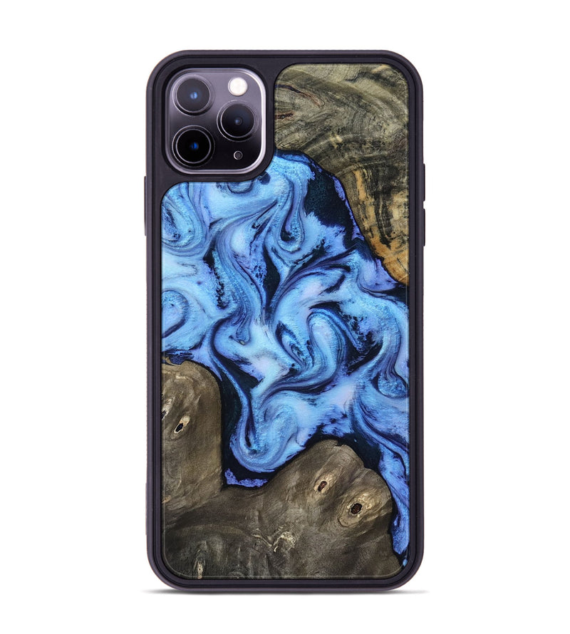 iPhone 11 Pro Max Wood Phone Case - Arleth (Blue, 818373)