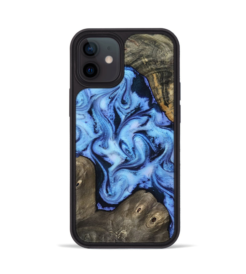 iPhone 12 Wood Phone Case - Arleth (Blue, 818373)