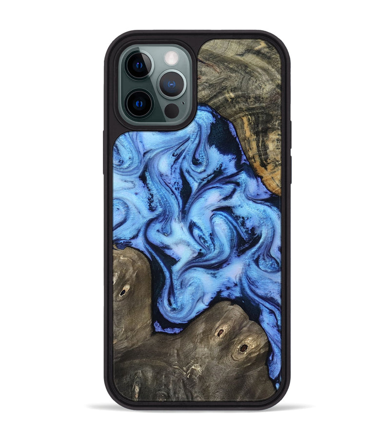 iPhone 12 Pro Max Wood Phone Case - Arleth (Blue, 818373)