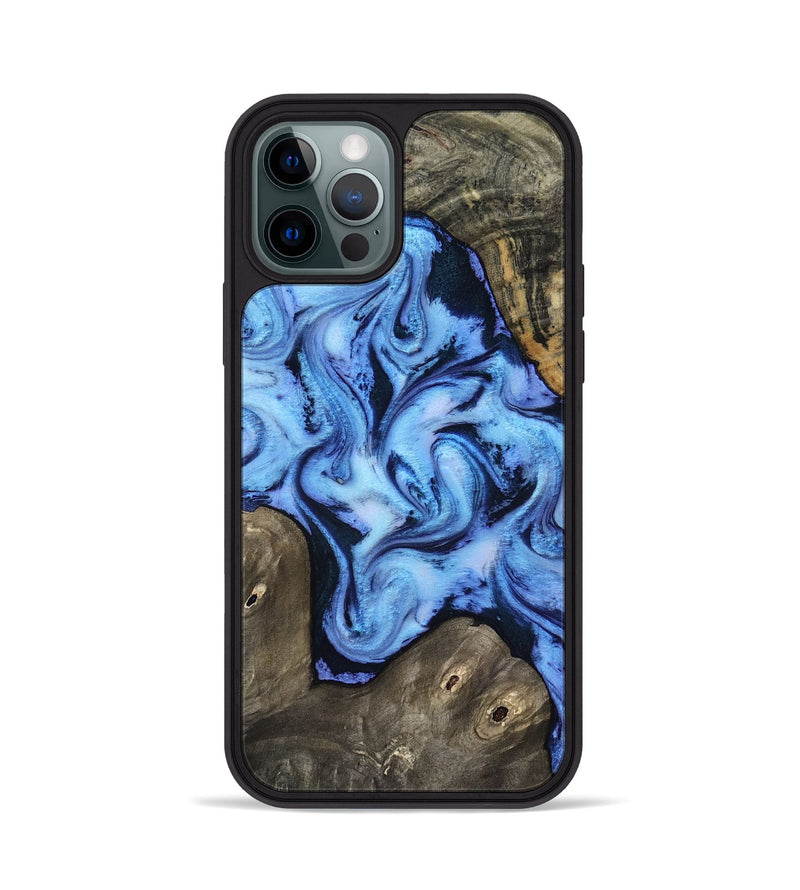 iPhone 12 Pro Wood Phone Case - Arleth (Blue, 818373)