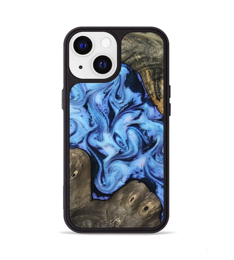 iPhone 13 Wood Phone Case - Arleth (Blue, 818373)