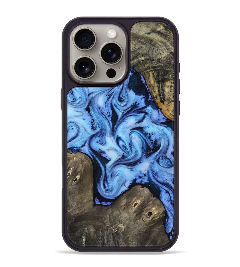 iPhone 16 Pro Max Wood Phone Case - Arleth (Blue, 818373)