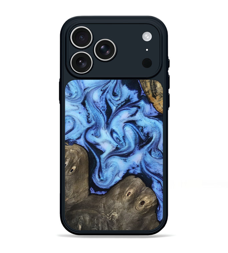 iPhone 17 Pro Max Wood Phone Case - Arleth (Blue, 818373)