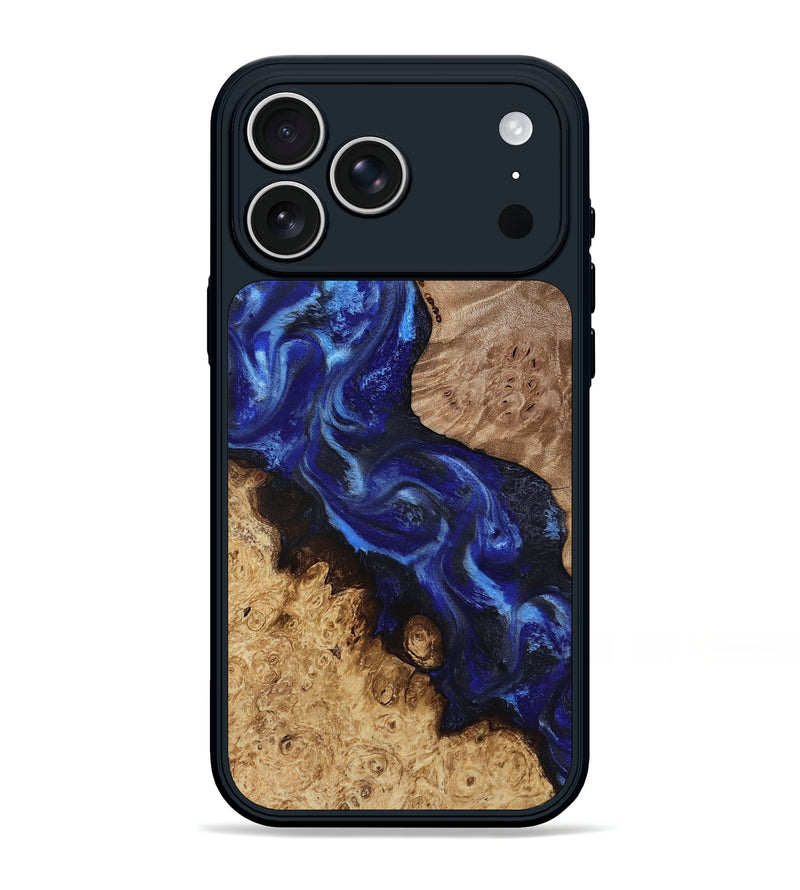 iPhone 17 Pro Max Wood Phone Case - Betsy (Blue, 818376)