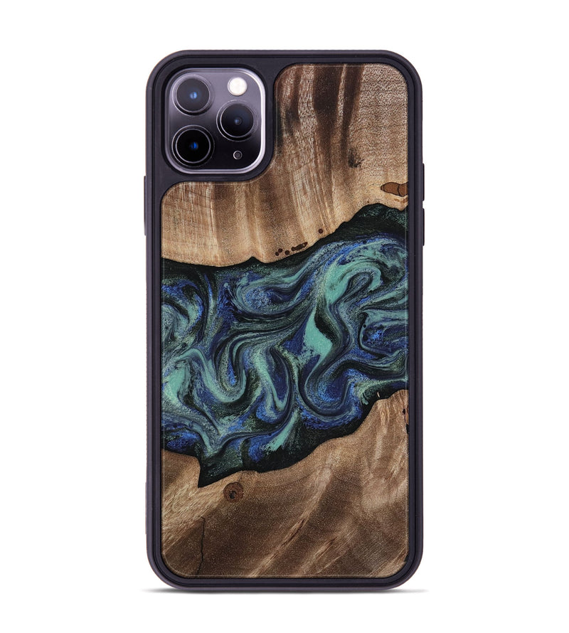 iPhone 11 Pro Max Wood Phone Case - Zakary (Green, 818378)