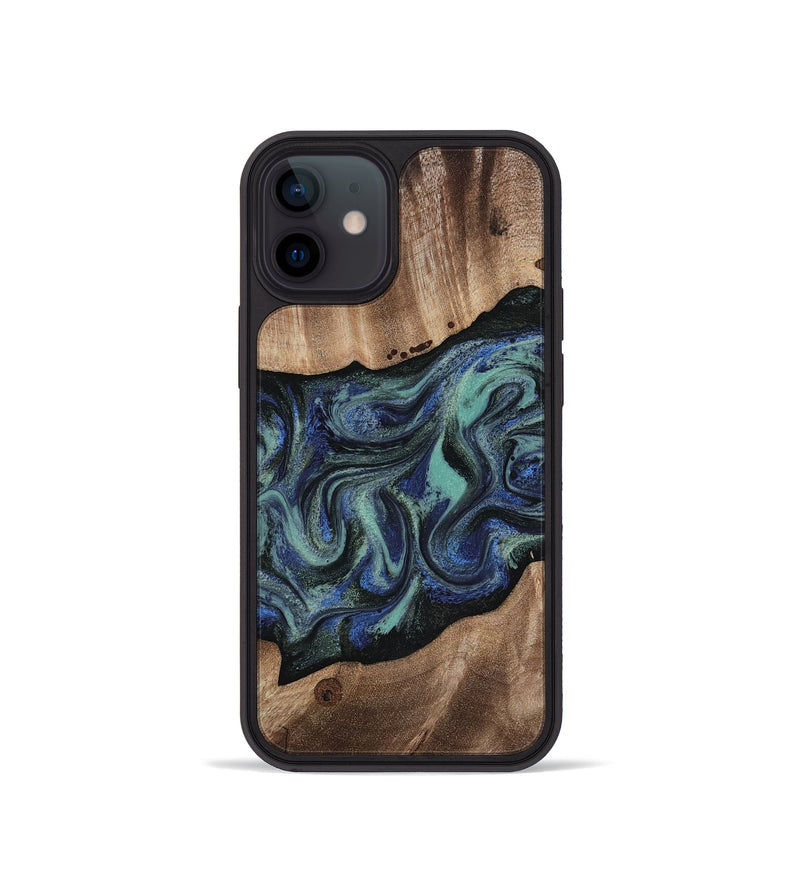 iPhone 12 mini Wood Phone Case - Zakary (Green, 818378)