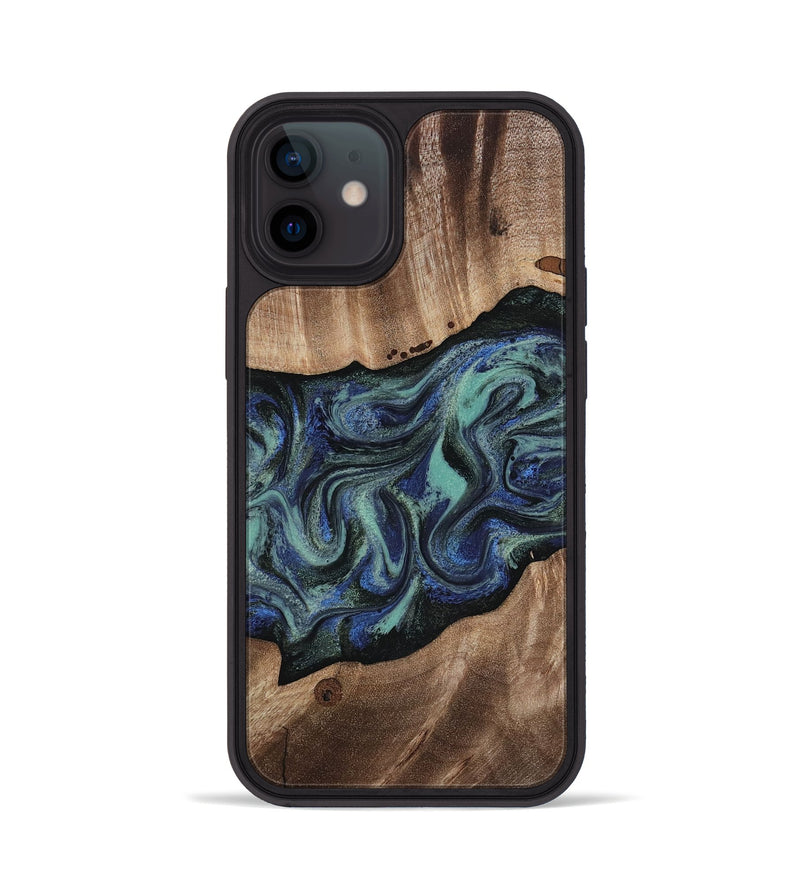 iPhone 12 Wood Phone Case - Zakary (Green, 818378)
