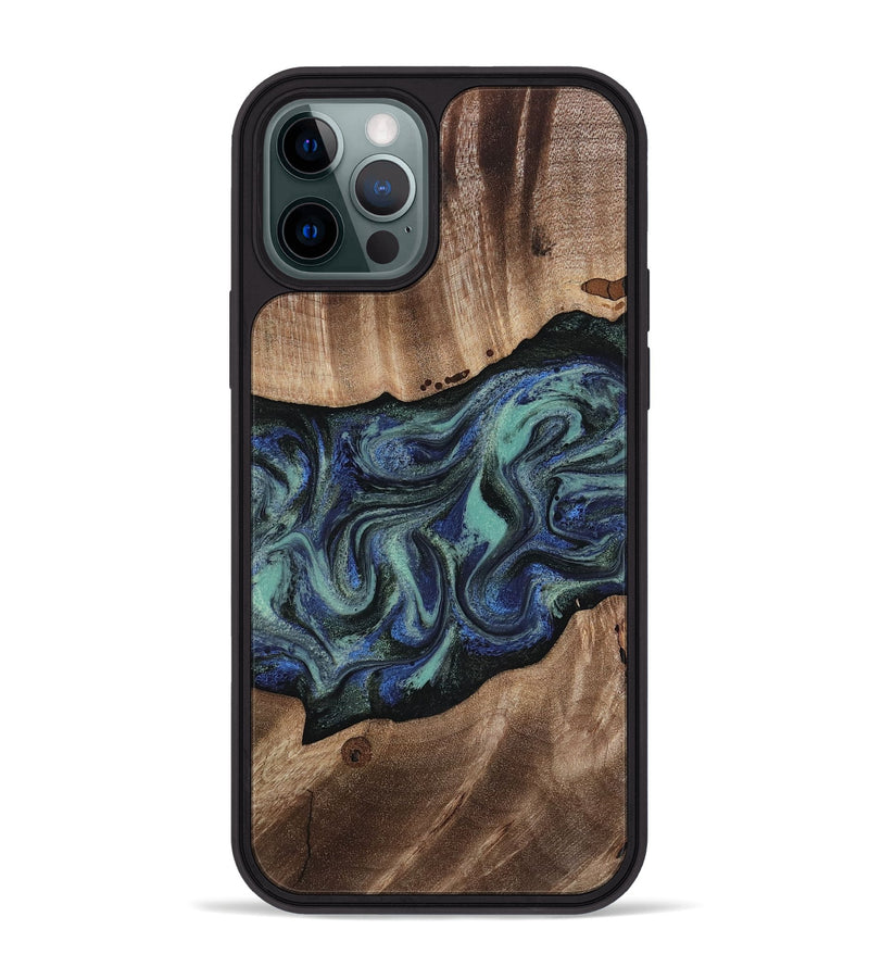 iPhone 12 Pro Max Wood Phone Case - Zakary (Green, 818378)