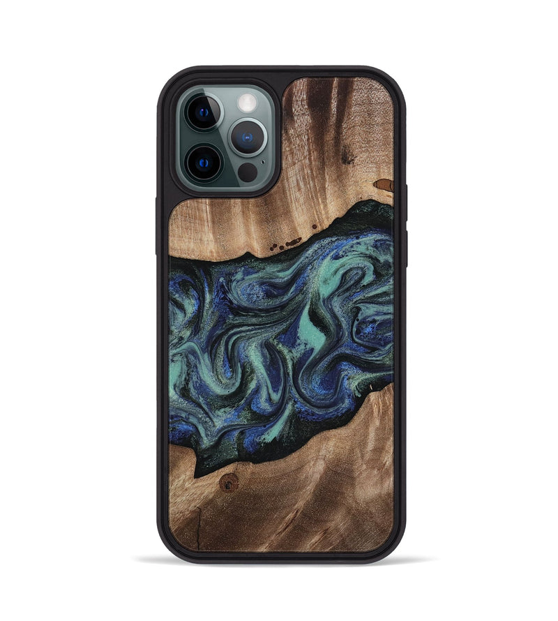 iPhone 12 Pro Wood Phone Case - Zakary (Green, 818378)