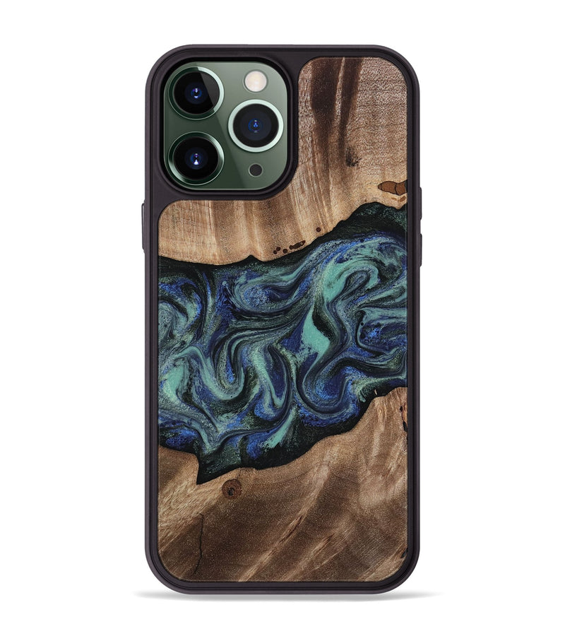 iPhone 13 Pro Max Wood Phone Case - Zakary (Green, 818378)
