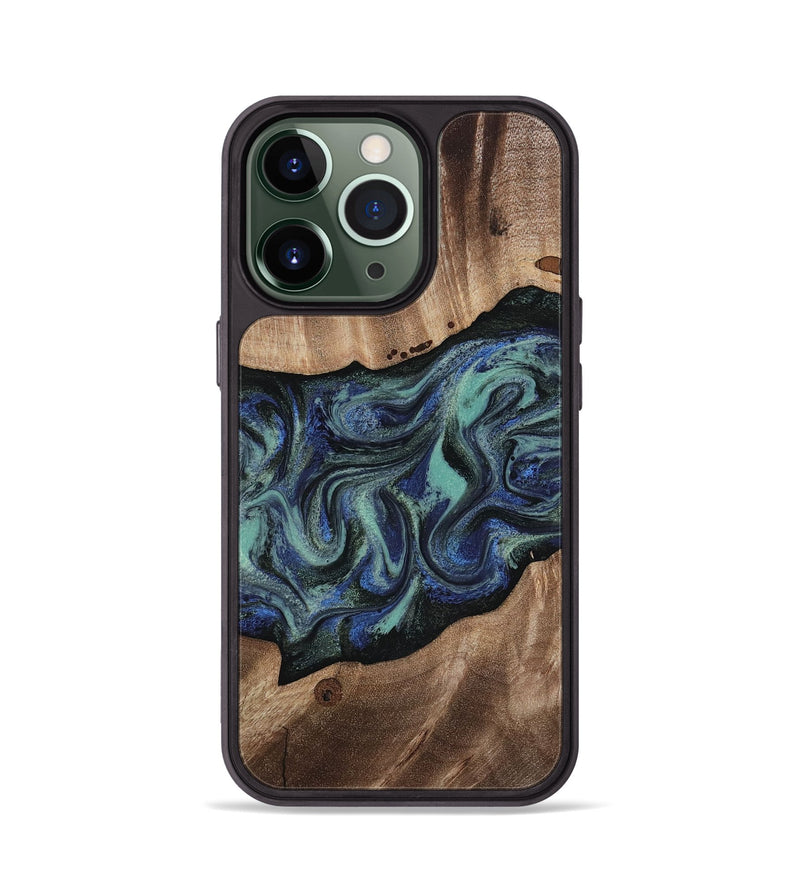 iPhone 13 Pro Wood Phone Case - Zakary (Green, 818378)