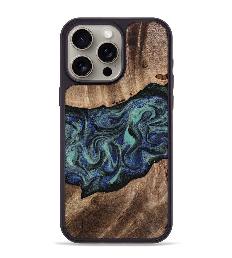 iPhone 15 Pro Max Wood Phone Case - Zakary (Green, 818378)