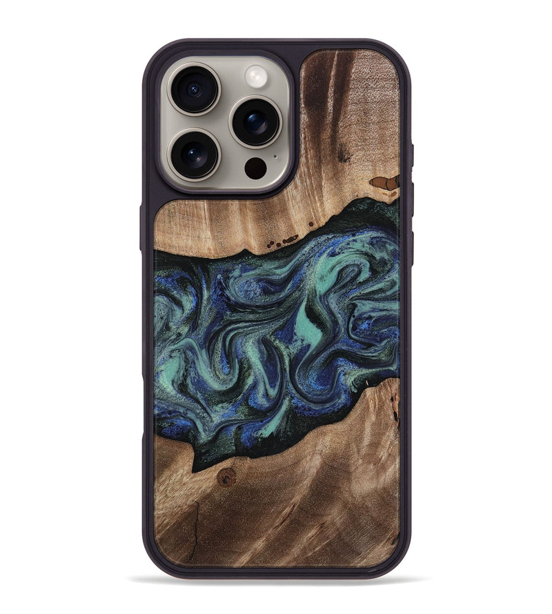 iPhone 16 Pro Max Wood Phone Case - Zakary (Green, 818378)