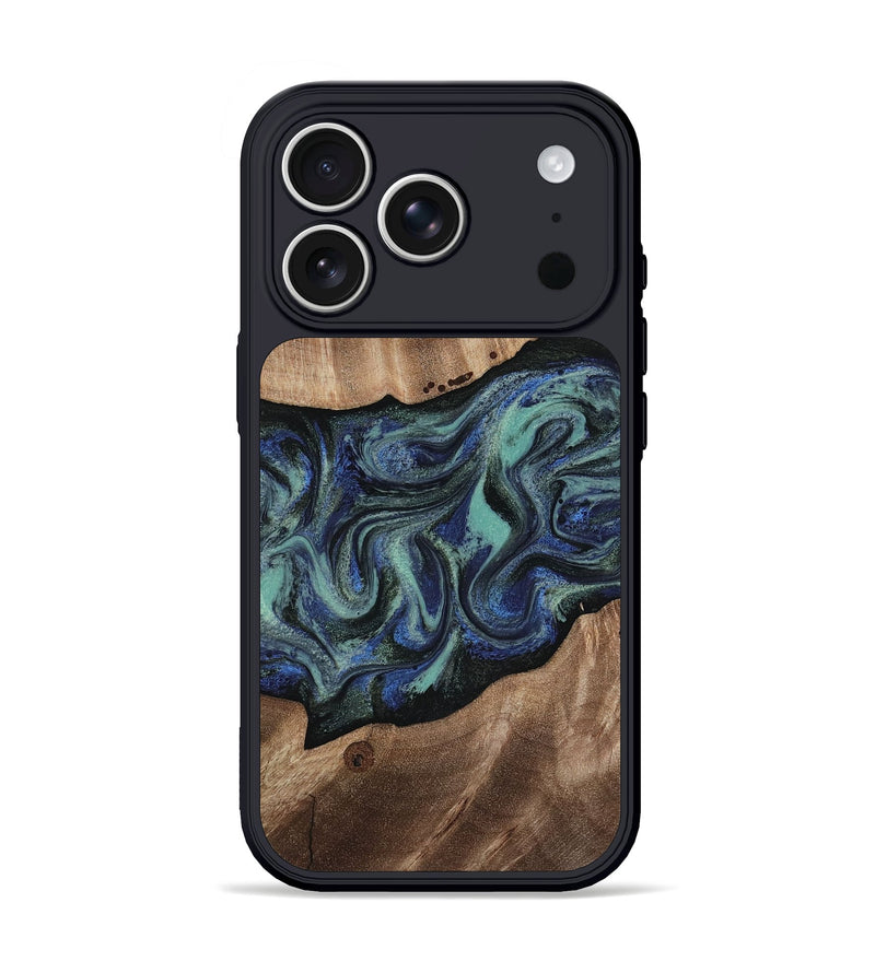 iPhone 17 Pro Wood Phone Case - Zakary (Green, 818378)