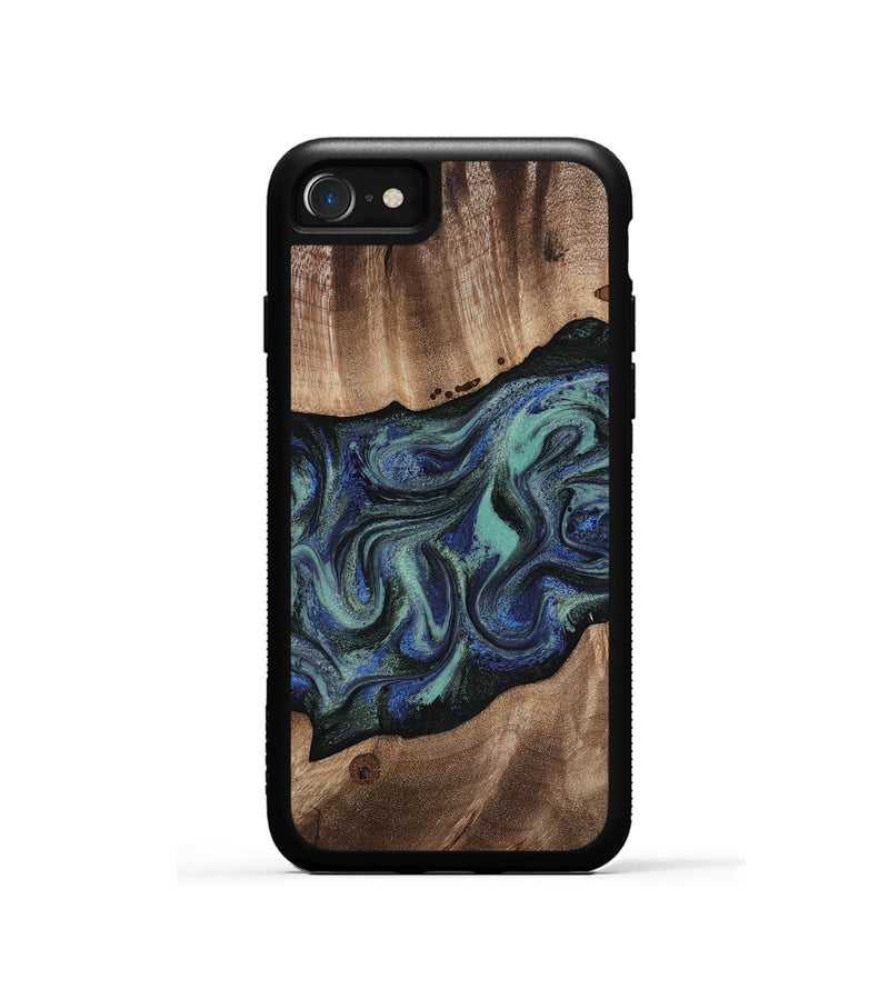iPhone SE Wood Phone Case - Zakary (Green, 818378)