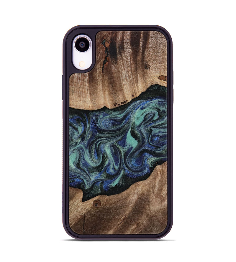 iPhone Xr Wood Phone Case - Zakary (Green, 818378)