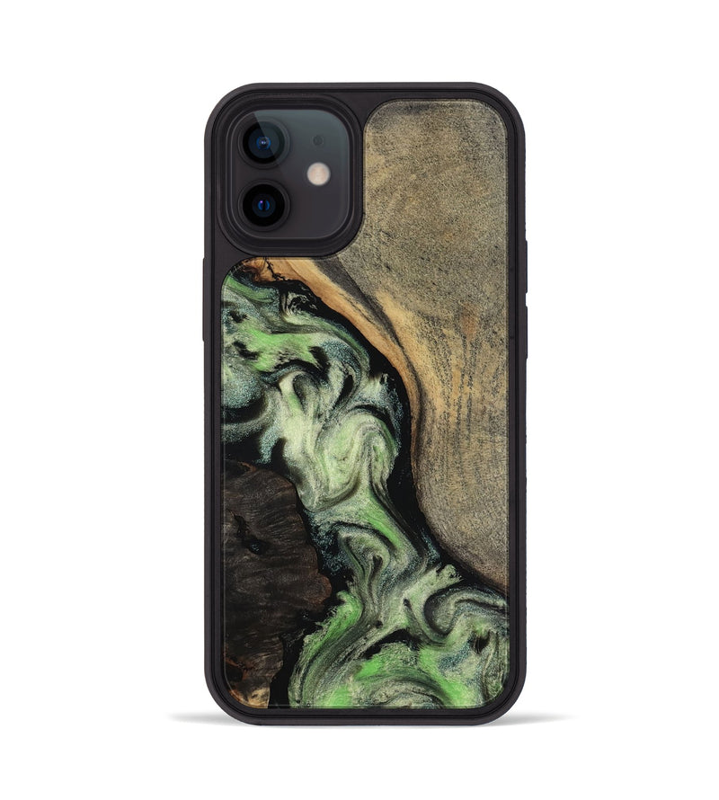 iPhone 12 Wood Phone Case - Kaia (Green, 818379)