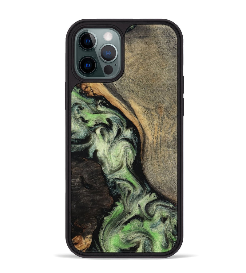 iPhone 12 Pro Max Wood Phone Case - Kaia (Green, 818379)