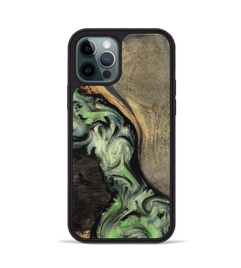 iPhone 12 Pro Wood Phone Case - Kaia (Green, 818379)