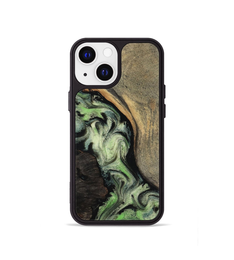 iPhone 13 mini Wood Phone Case - Kaia (Green, 818379)