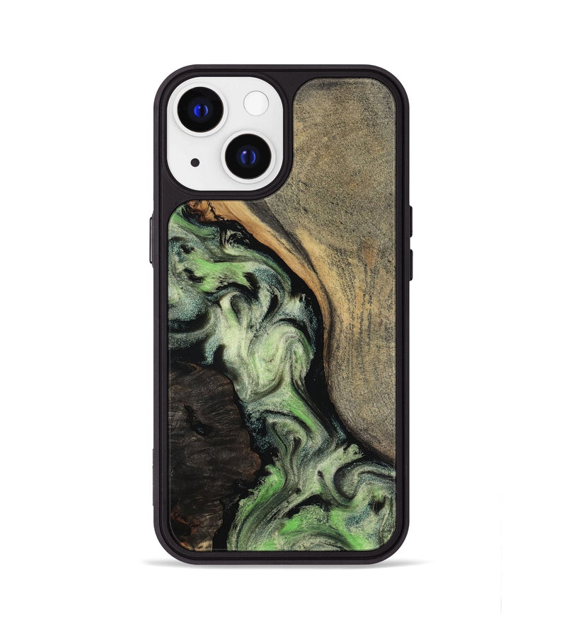 iPhone 13 Wood Phone Case - Kaia (Green, 818379)