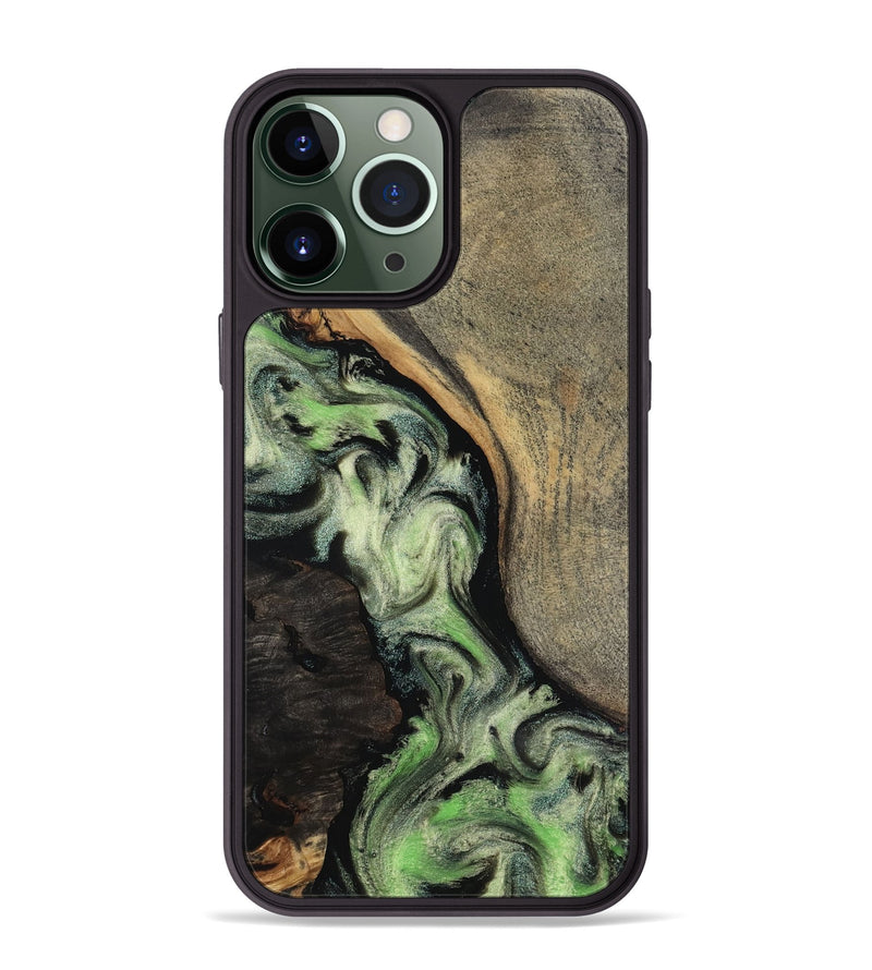 iPhone 13 Pro Max Wood Phone Case - Kaia (Green, 818379)