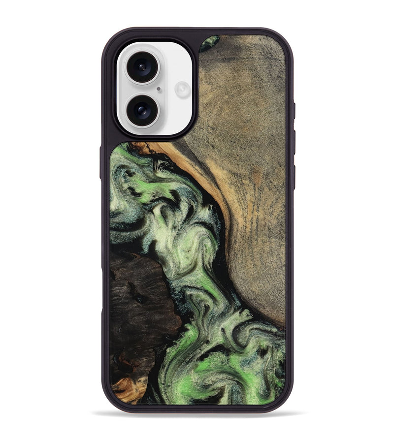 iPhone 16 Plus Wood Phone Case - Kaia (Green, 818379)