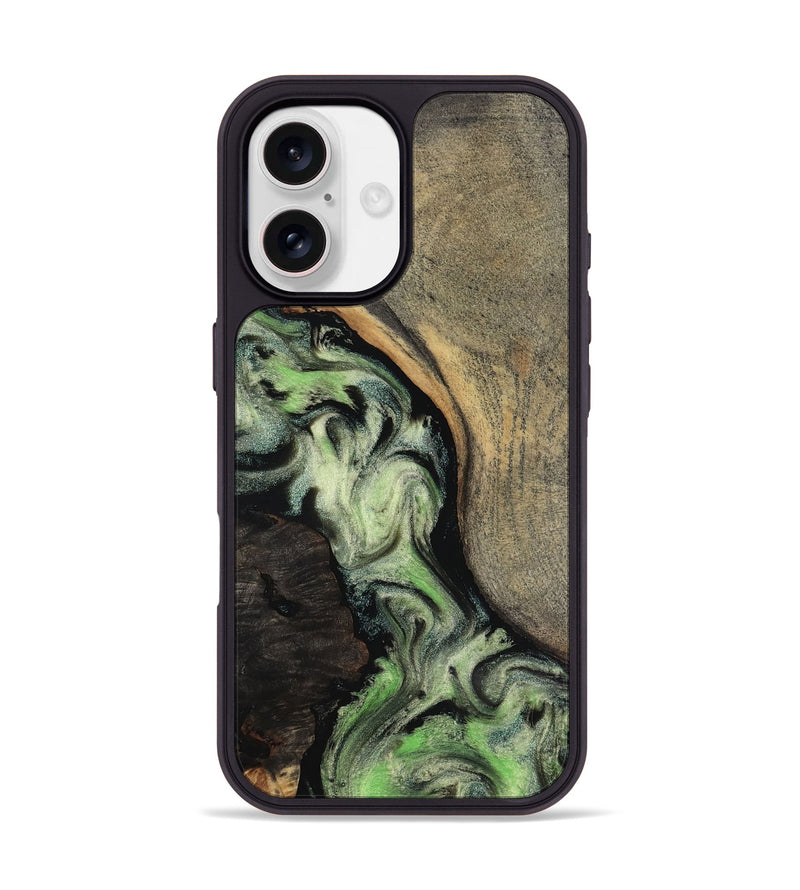 iPhone 17 Wood Phone Case - Kaia (Green, 818379)