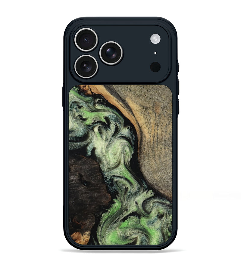 iPhone 17 Pro Max Wood Phone Case - Kaia (Green, 818379)