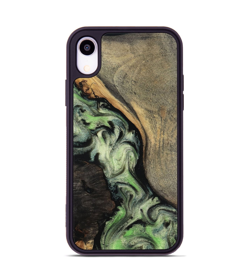 iPhone Xr Wood Phone Case - Kaia (Green, 818379)