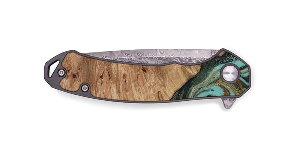 EDC Wood Pocket Knife - Nylah (Green, 818381)