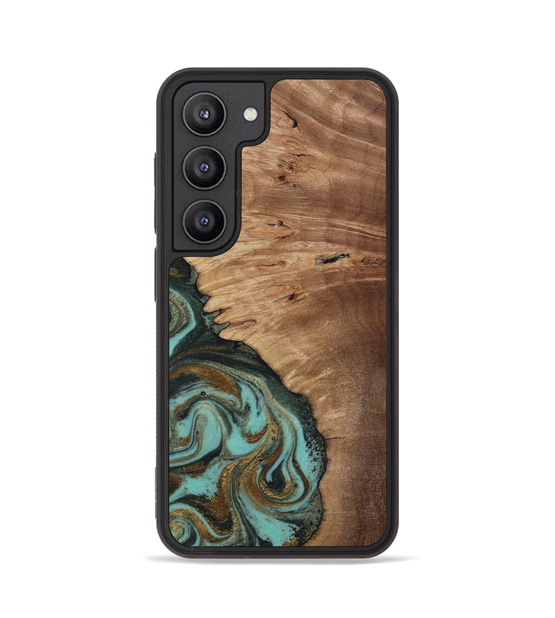 Galaxy S23 Wood Phone Case - Nylah (Green, 818381)