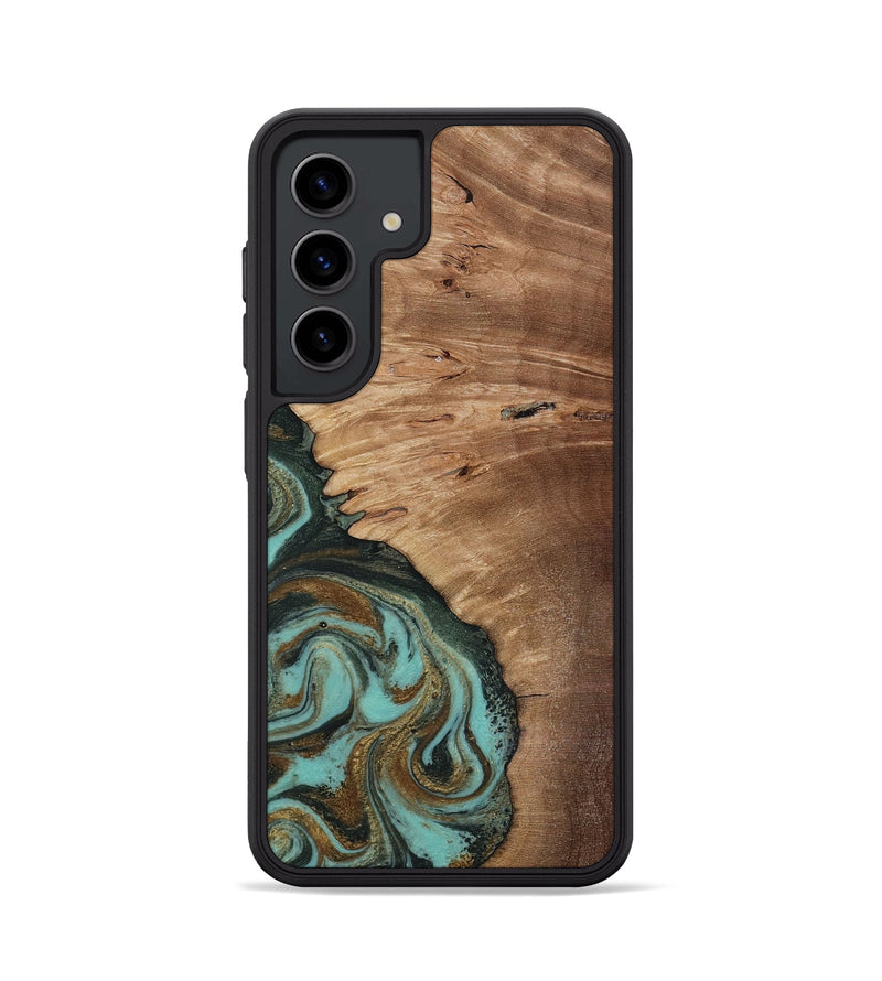 Galaxy S24 Wood Phone Case - Nylah (Green, 818381)