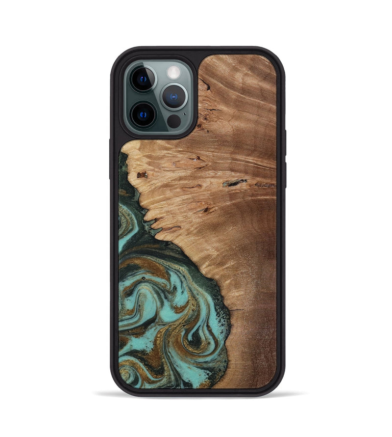 iPhone 12 Pro Wood Phone Case - Nylah (Green, 818381)