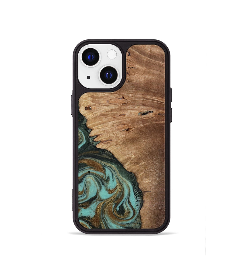 iPhone 13 mini Wood Phone Case - Nylah (Green, 818381)