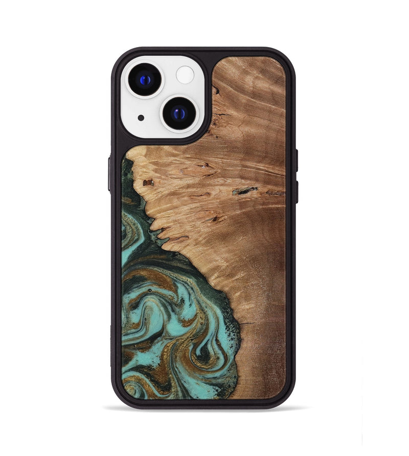 iPhone 13 Wood Phone Case - Nylah (Green, 818381)