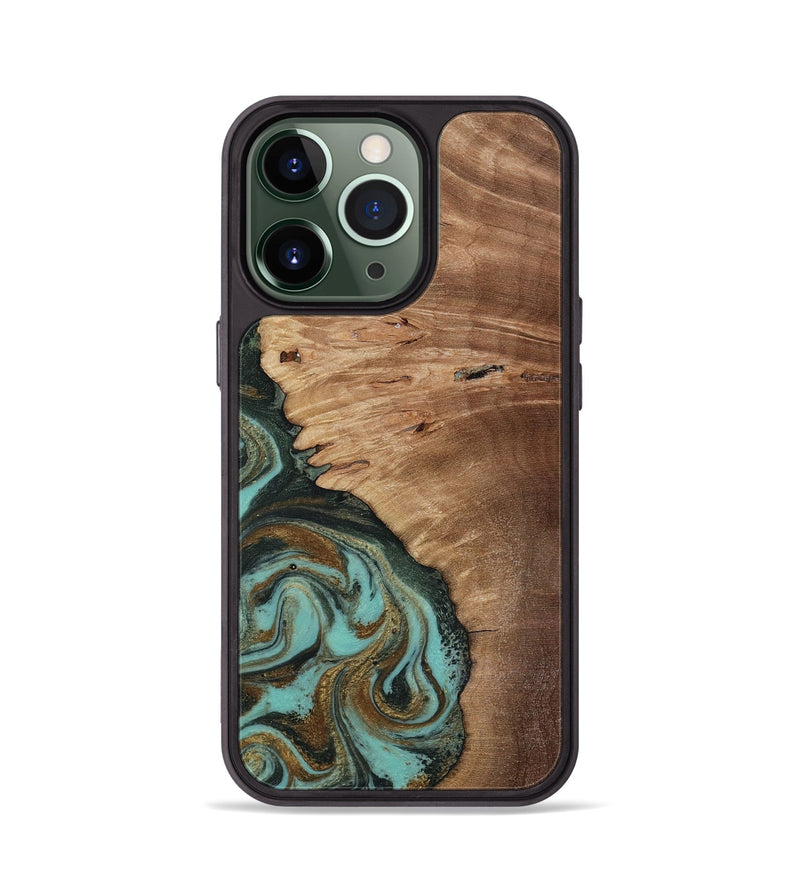 iPhone 13 Pro Wood Phone Case - Nylah (Green, 818381)
