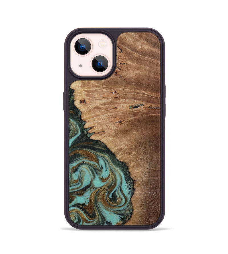 iPhone 14 Wood Phone Case - Nylah (Green, 818381)