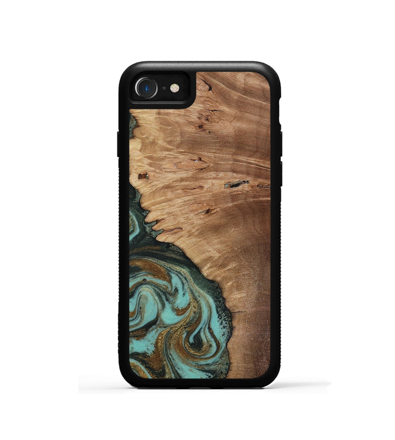 iPhone SE Wood Phone Case - Nylah (Green, 818381)