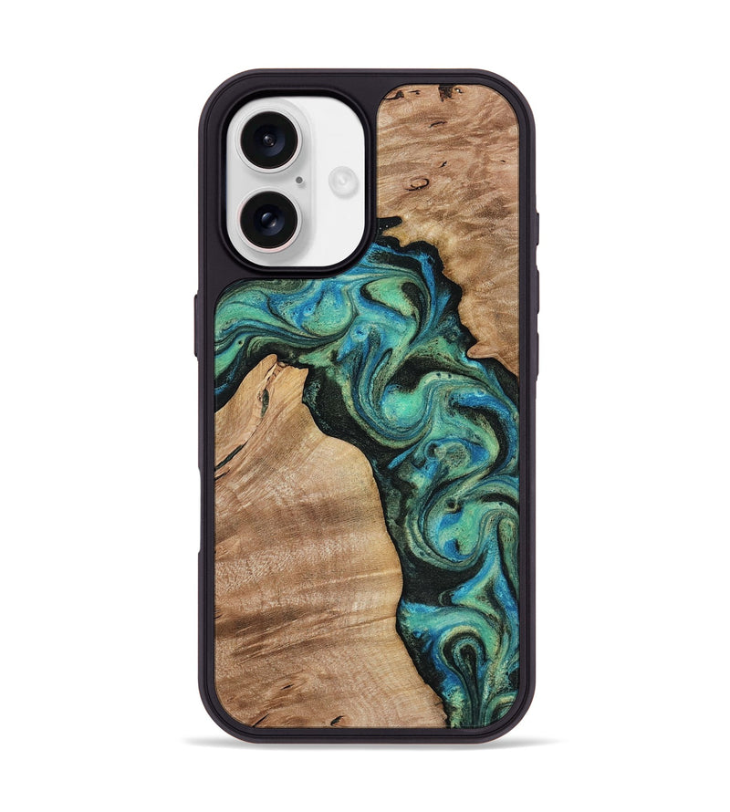 iPhone 17 Wood Phone Case - Evander (Green, 818382)