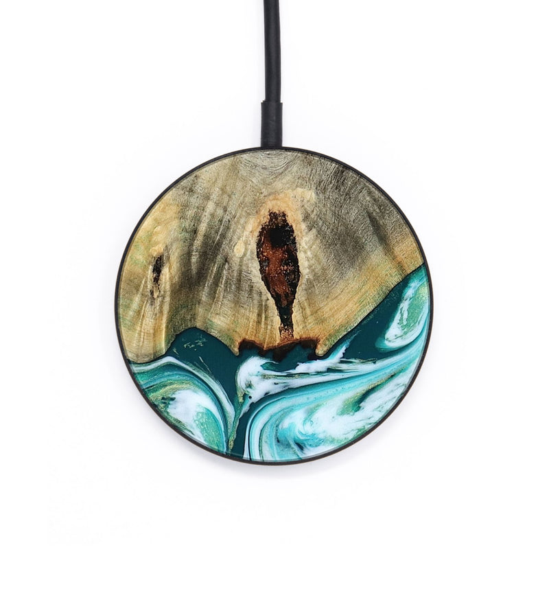 Circle Wood Wireless Charger - Carlos (Green, 818385)